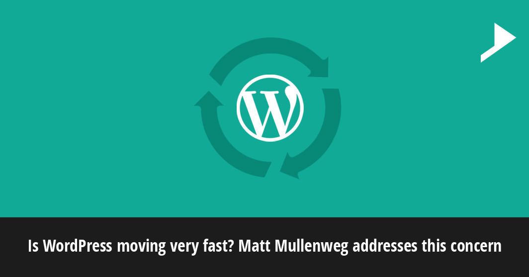 Is WordPress moving very fast? Matt Mullenweg addresses this concern.