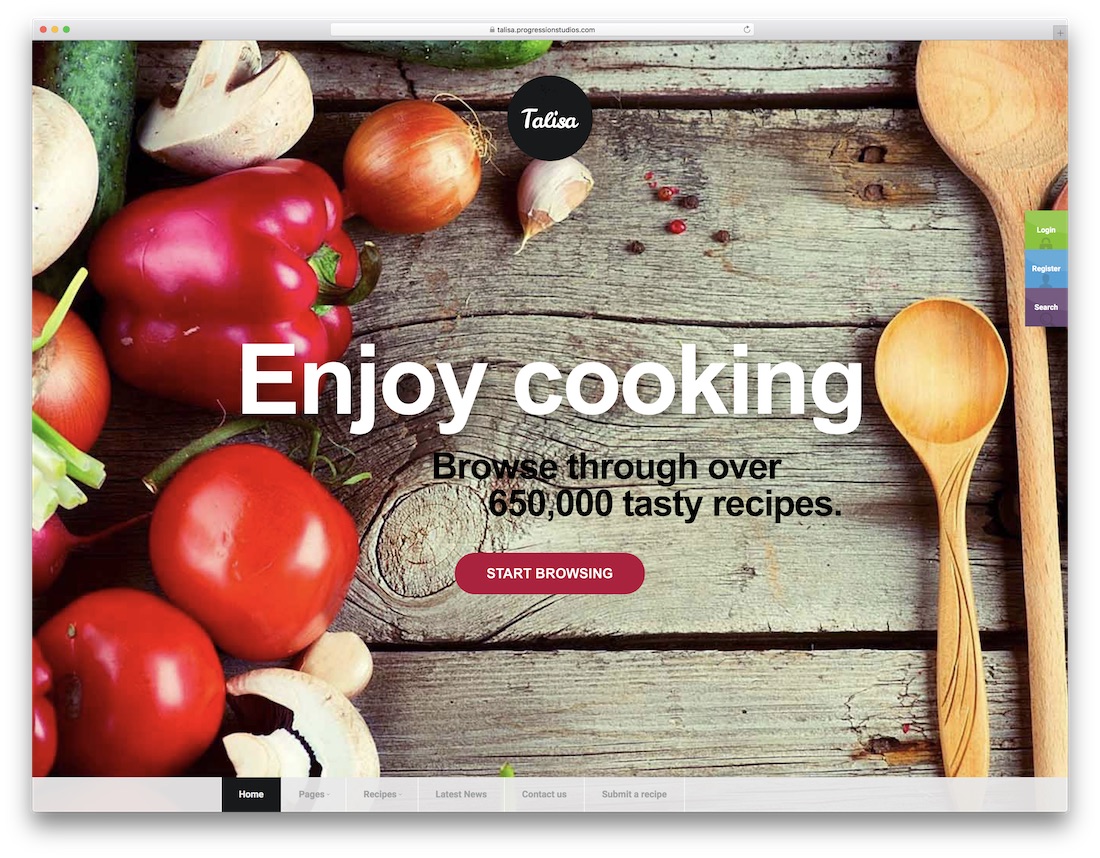 Talisa Food Recipes WordPress-theme