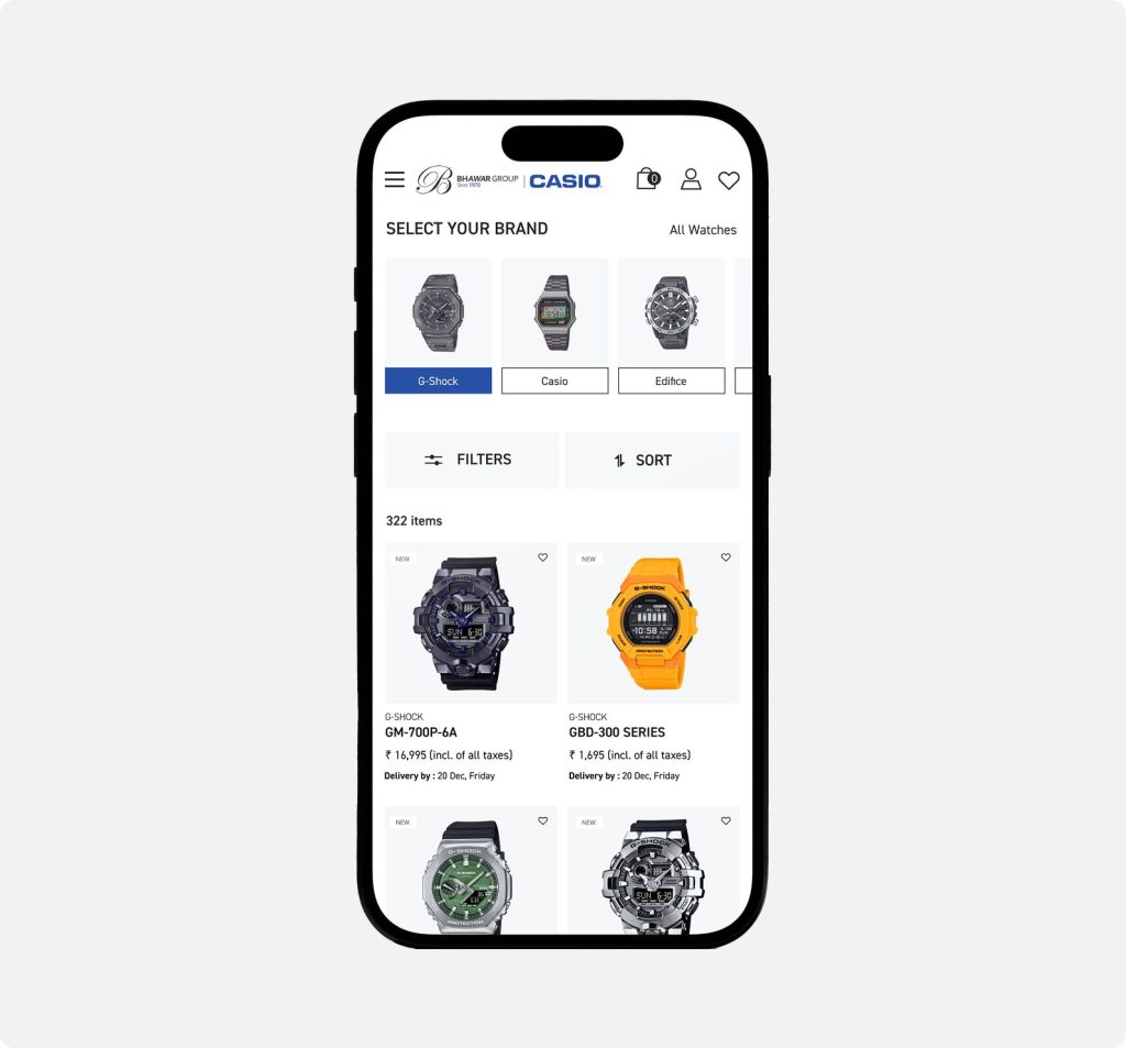 casio store preview on phone