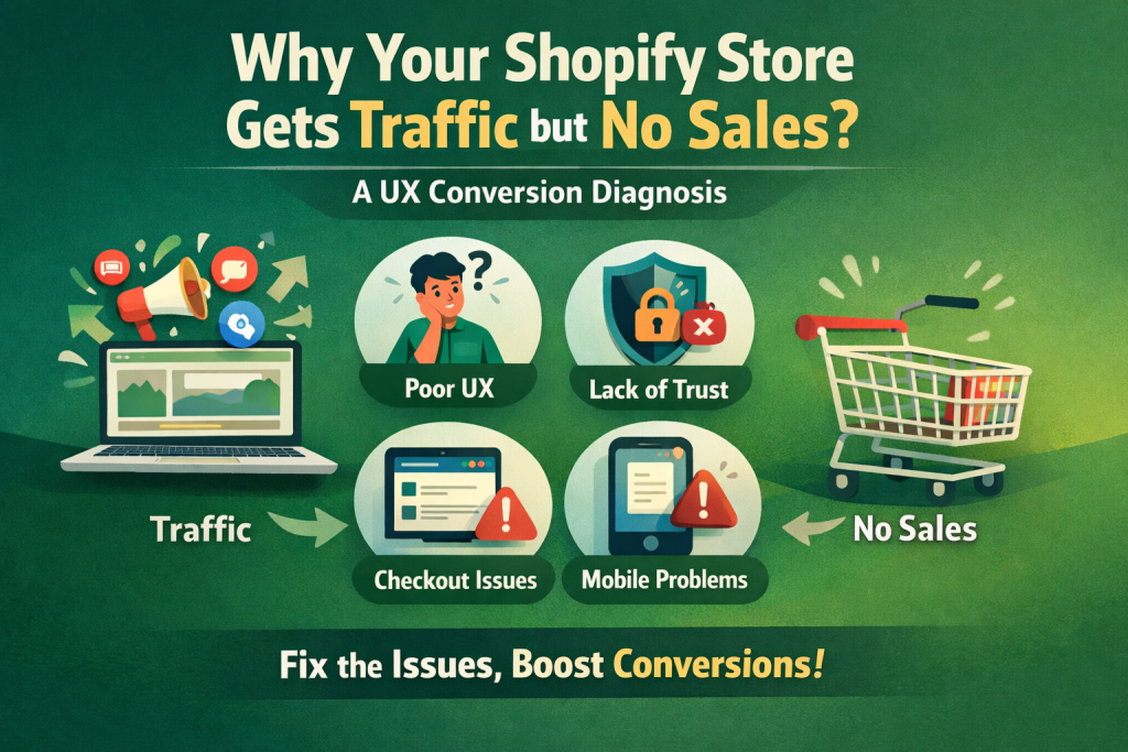 why your shopify store gets traffic but no sale