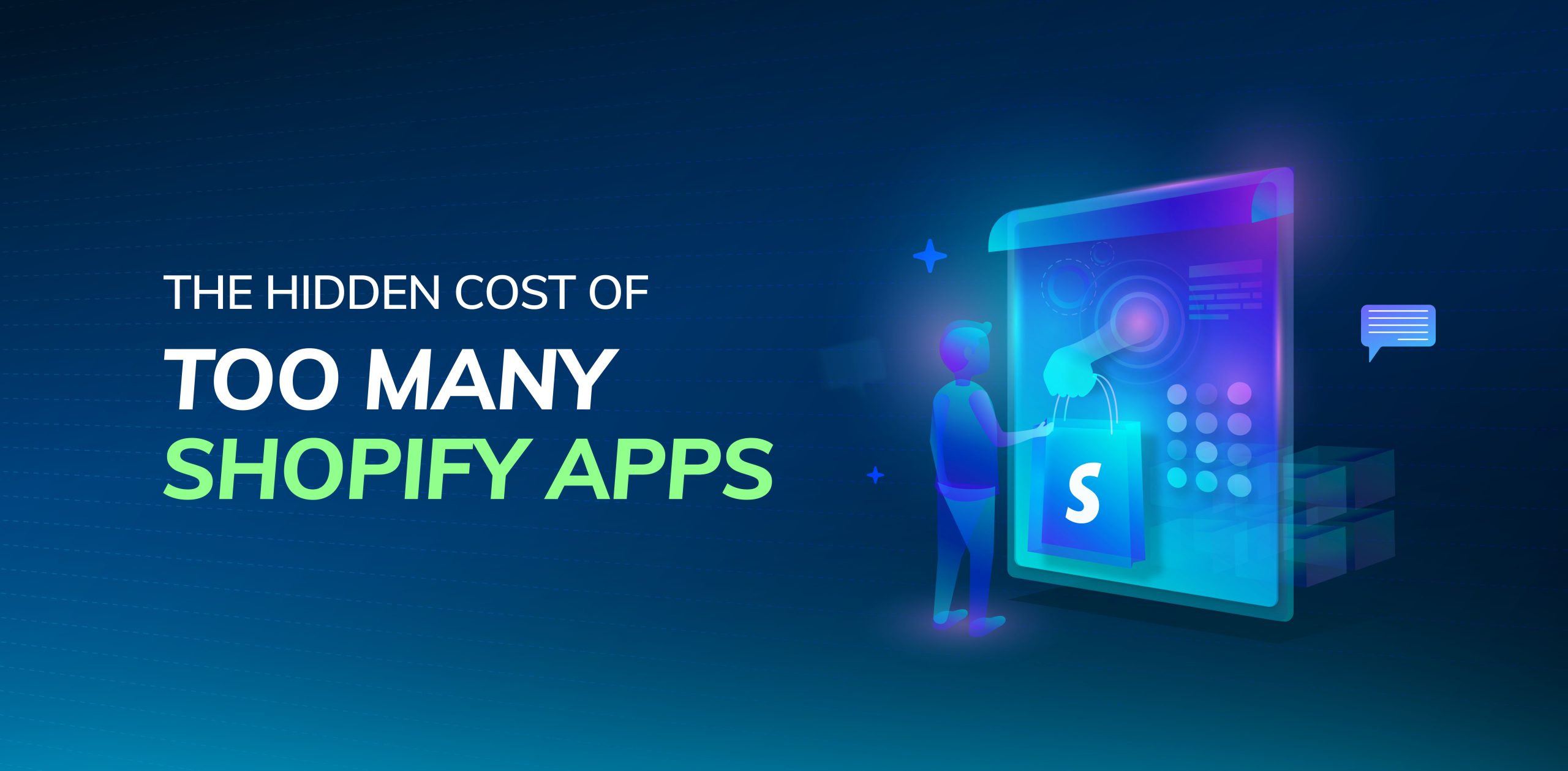 Person interacting with Shopify app interface