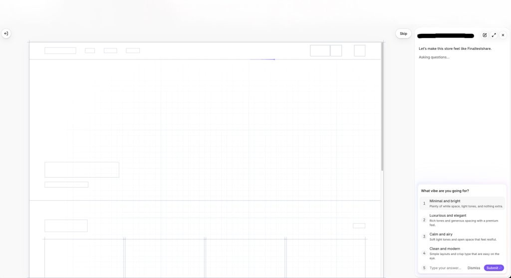 this is the canvas screen loading up like a wire frame with sidekick n sidebar